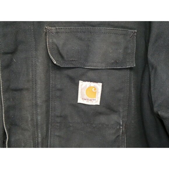 Vintage Carhartt C03  52 TALL Arctic Quilt Duck Canvas Black Work Jacket Coat - Picture 4 of 15